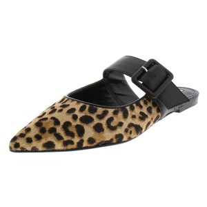 Steve-Madden-Womens-Effie-Calf-Hair-Leather-Pointed-Toe-Mules-Flats-BHFO-1348