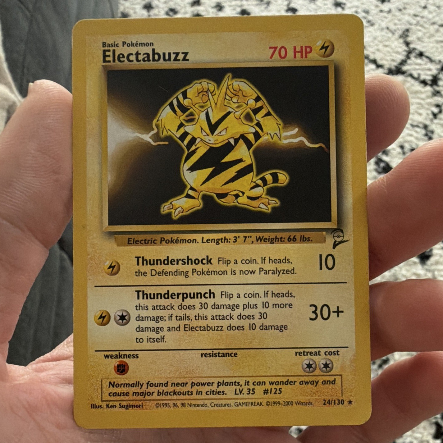 Wizards of the Coast Electabuzz Base Set 2 24/130 Rare Regular Unlimited EN 1999