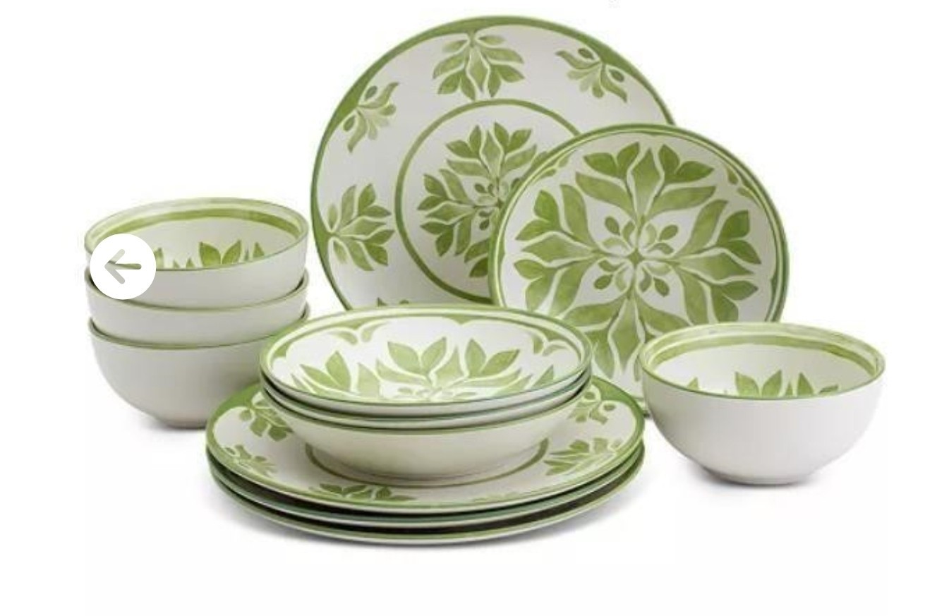 Tabletops Unlimited Bristol Green 12 Pc. Dinnerware Set, Ser