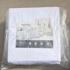 Full 800 Thread Count 100 Cotton Sheet Set White Hotel Sateen 6PC Deep Pocket