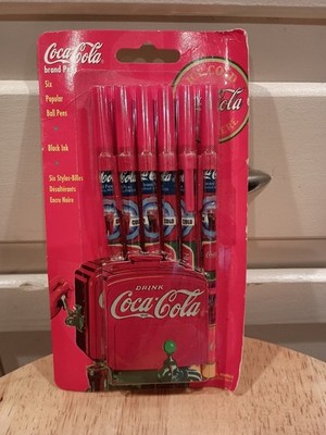 Vintage 1997 6 Pack Coca-Cola Popular Ball Ink Pens