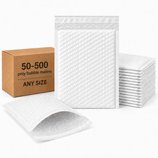 50-500PCS Poly Bubble Mailers Padded Envelopes Self-Seal Shipping Bags ANY SIZE