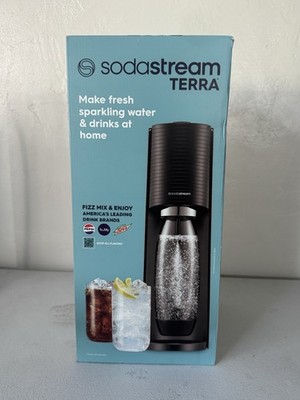 SODASTREAM TERRA SPARKLING WATER SODA MAKER MACHINE - BLACK - NEW