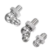 Stainless Steel Straight and Angled Grease Fitting M6x1 Thread, 15Pcs