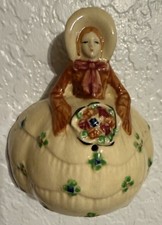 Vintage Japan Ceramic String Yarn String Holder Southern Belle Lady Japan