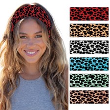 Cheetah Print Headband Wide Leopard Headbands for Women