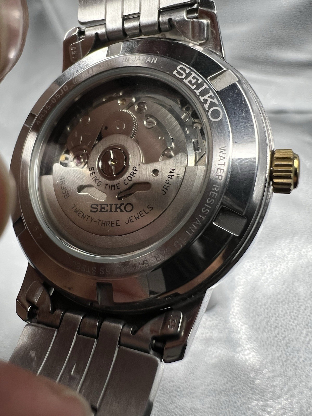 Seiko Mens Essentials Automatic White Sunray Dial… - image 5