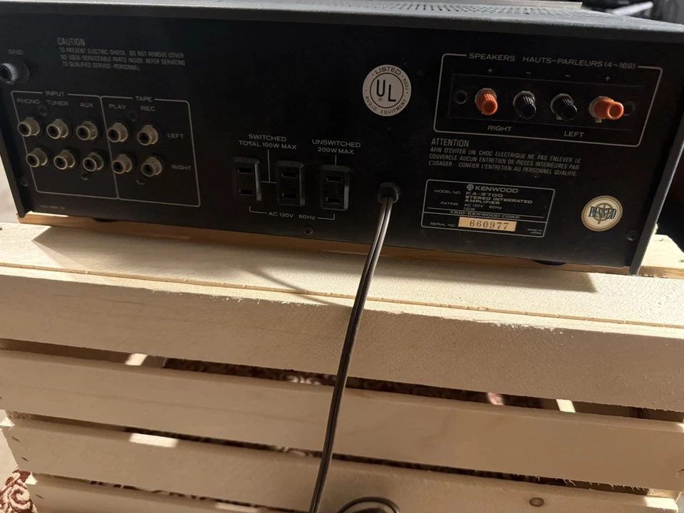Amplificador Integrado Estéreo Kenwood KA-3700 De Colección PROBADO y FUNCIONANDO Foto 4 de 4