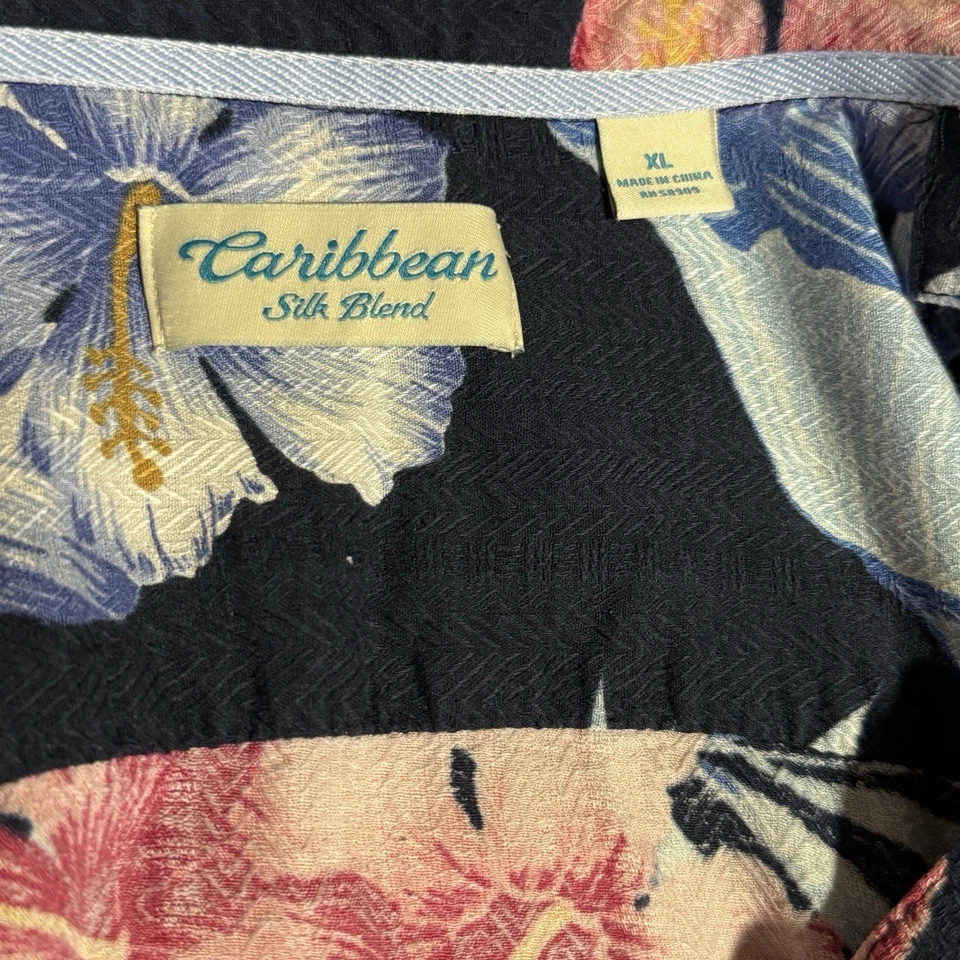 Camisa Hawaiana Mezcla Seda Caribeña (XL) Floral Foto 4 de 4