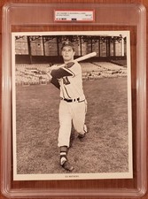 1961 Manny's Baseball Land Ed Mathews Braves Baseball Portrait PSA 8 NMMT POP 1