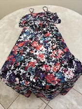 Woman  s FLORAL Sleeveless STRETCH MAXI Dress Size MEDIUM