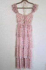 ASTR The Label Emmeline Dress Womens XS Floral Tiered Maxi Cottagecore Boho