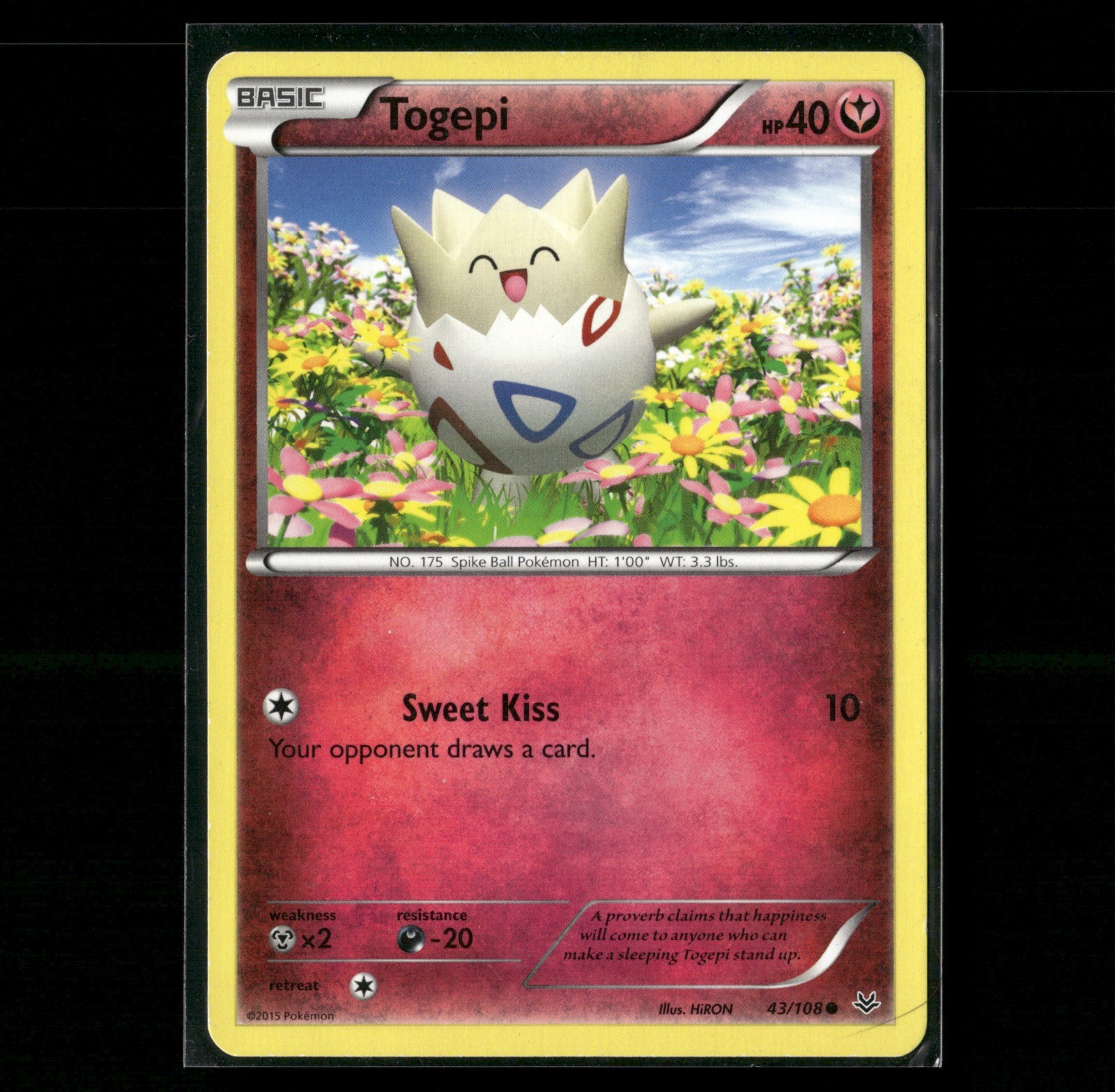 Togepi Common #43/108 XY - Roaring Skies 2015 LP HiRON