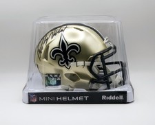 Bobby Hebert - Signed New Orleans Saints Riddell Mini Helmet (Schwartz Auth)