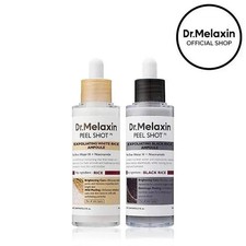 Dr.Melaxin Peel Shot Glow White and Black Rice Ampoule Duo, All Skin Types