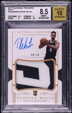2017 National Treasures Derrick White Rookie Patch Autograph Gold #128