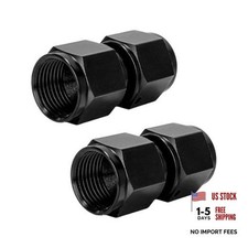 2 PCS Female to Female Coupler, Auto Straight Swivel Coupler Union Fitting 10AN
