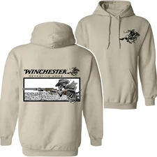 Winchester Repeating Arms Hoodie Sweatshirt T-shirt – Vintage Skeleton Cowboy Gr