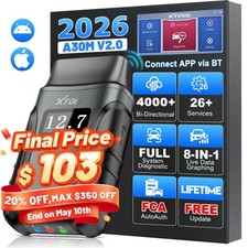 2026 XTOOL A30M V2.0 Bluetooth Bidirectional ...