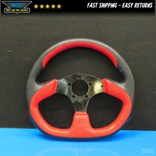 Pro Precision Formula D Shape 3 Spoke Steering Wheel Grant 5 Hole Red Display