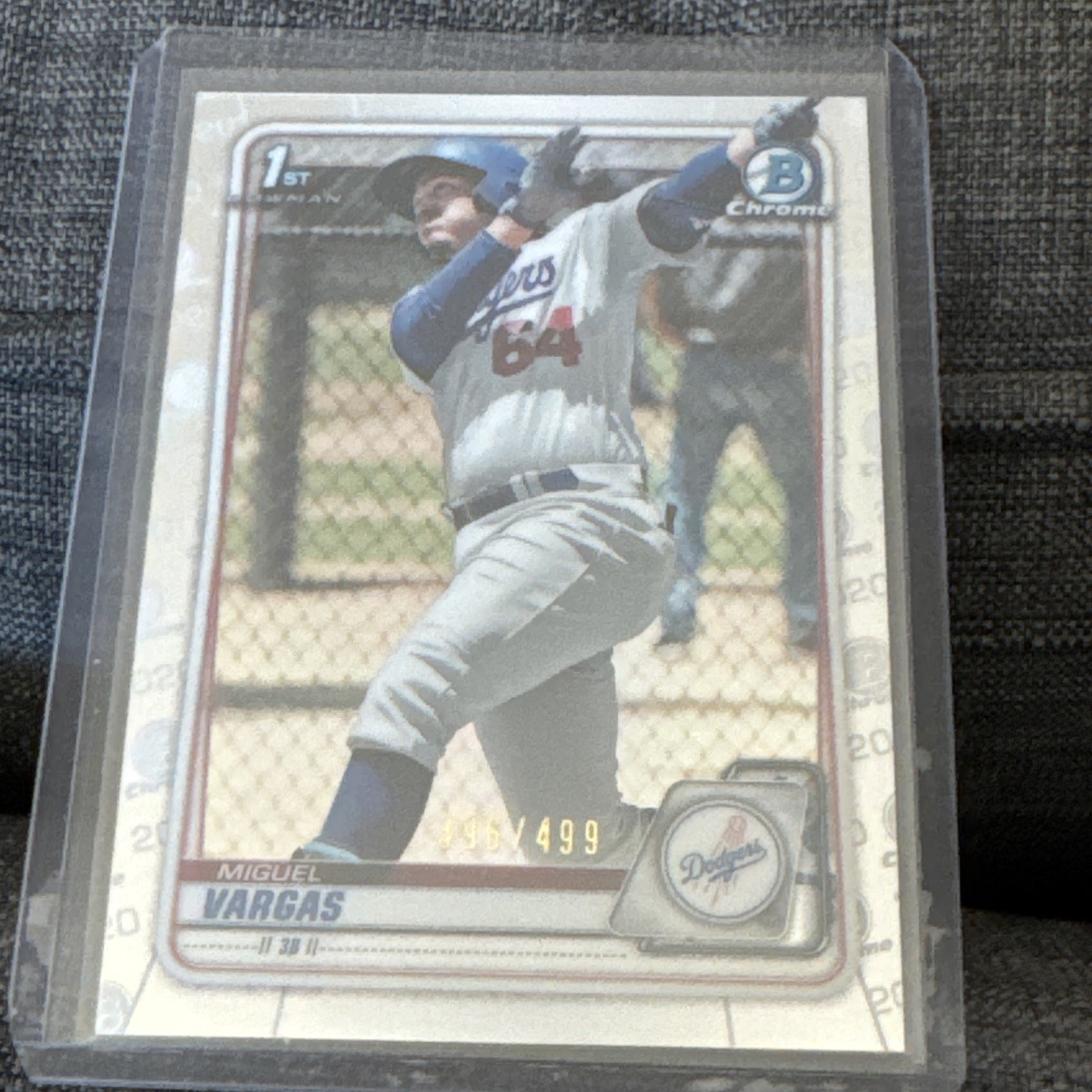 MIGUEL VARGAS 2020 Bowman Chrome 1st #/499 Prospect BCP-131 Rookie REFRACTOR