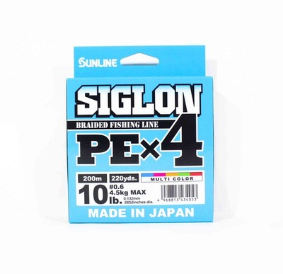 Sunline P.E Line X4 Siglon 200M P.E 0.6 10LB Multi (4053)