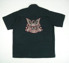 VTG King Kerosin Black Short Sleeve Shirt Mens XL Heavyweight Cotton Motorcycle 