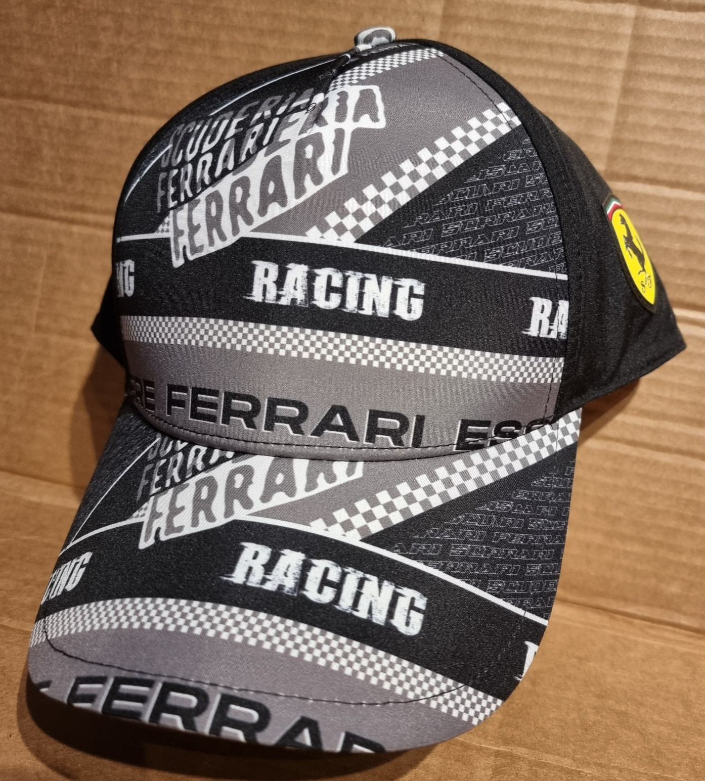 Puma Scuderia Ferrari Racing Black Graphic Baseball Cap - Onesize - Unisex