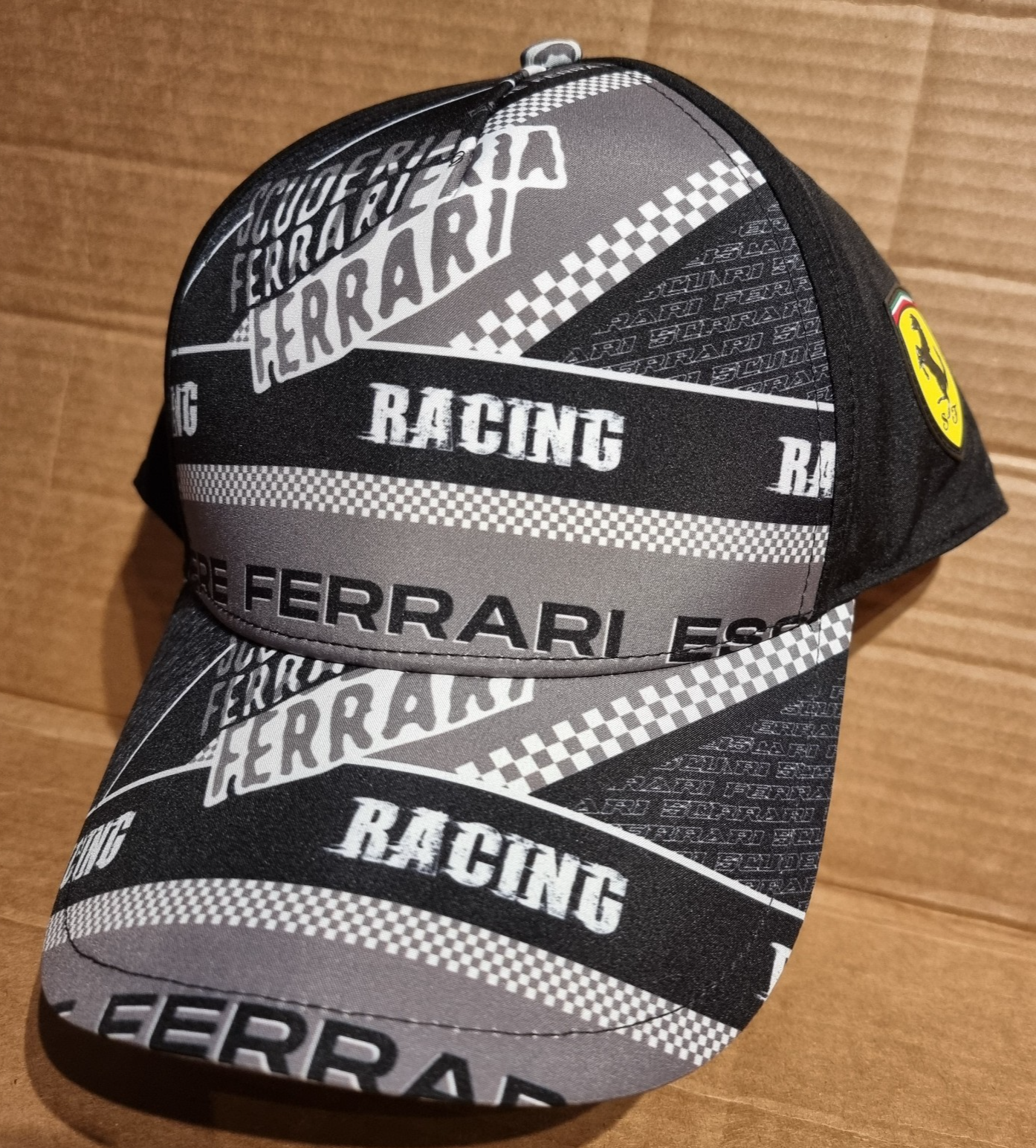 Puma Scuderia Ferrari Racing Black Graphic Baseball Cap - Onesize - Unisex
