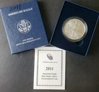 2011 W Burnished $1 American Silver Eagle Dollar