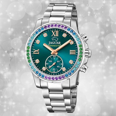 Jaguar Damenuhr Edelstahl silber Jaguar Connected Armbanduhr UJ980/6