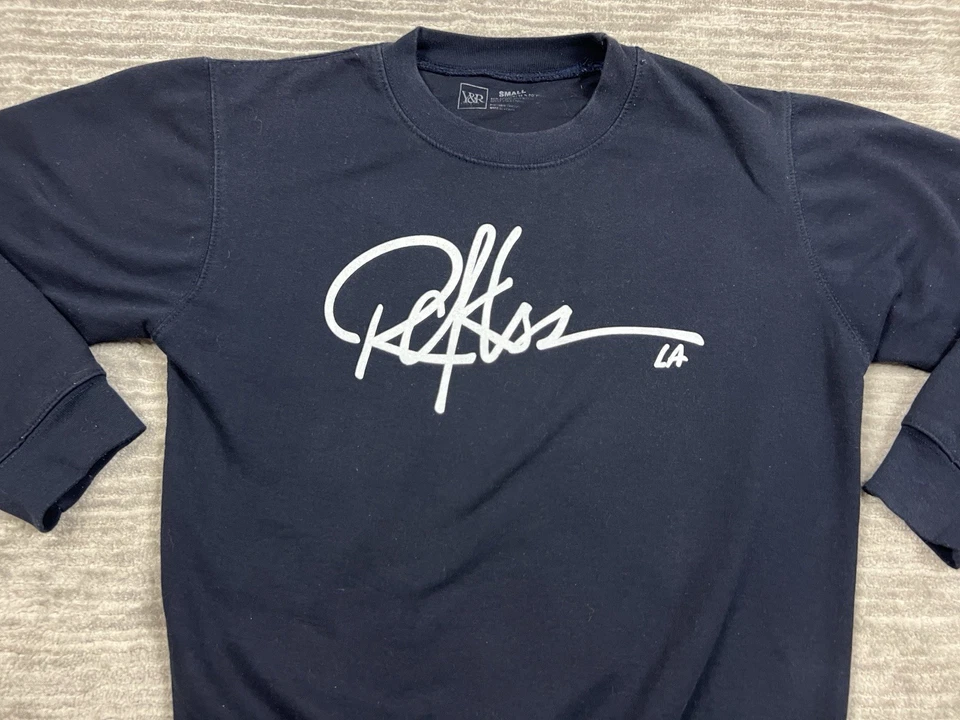 Young and Reckless Y&R Sweatshirt Mens Small Black Cotton Blend Long Sleeve - Image 2 of 4