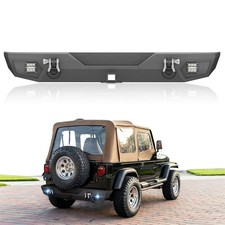 Rear Bumper For 1987-2006 Jeep Wrangler Tj Yj Lj Off-road W Led Lights D-rings Rear Bumper For 1987-2006 Jeep Wrangler Tj Yj Lj Off-road W Led Lights D-rings