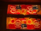 Vintage Novelty Christmas String Lights- Hard Plastic Blow Mold Type/Santa, Etc