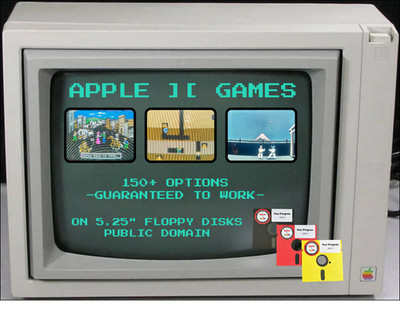 Apple II Games on Floppy Disks: Public Domain Retro / Vintage Software    