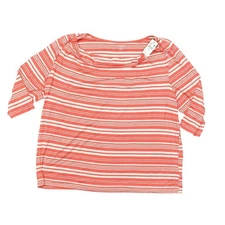 NEW Lane Bryant Plus Size 26/28 Multicolor Rayon Blouse Boat Neck 3/4 sleeve