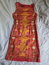 Nine West Floral Sheath Dress Sz 4 Multicolor Orange Pink Nwot