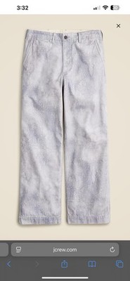 J.Crew x Beams Plus Japan MIL Trouser Men s L 100% Cotton Canvas Print Pants NWT