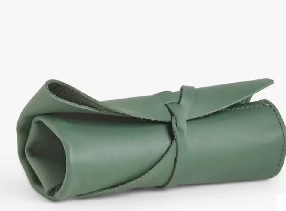 John LewisLeather Watch Roll, Green