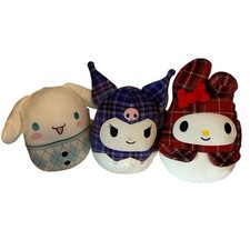 NWT Hello Kitty Sanrio Squishmallows Set of 3 My Melody Cinnamoroll Kuromi