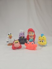 Little Mermaid Bath Set Toys 6pcs Hard Rubber