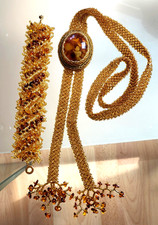 Bernstein Inkluse Insekt Anhänger Vintage & Armband Perlen und Bernstein USA PAT