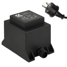 72W LED Trafo IP44 au&szlig;en 230V auf 12V AC 6000mA 2-polig