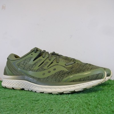 Saucony Turnschuhe Größe 10,5 Herren olivgrün Guide ISO 2 niedrige Laufschuhe
