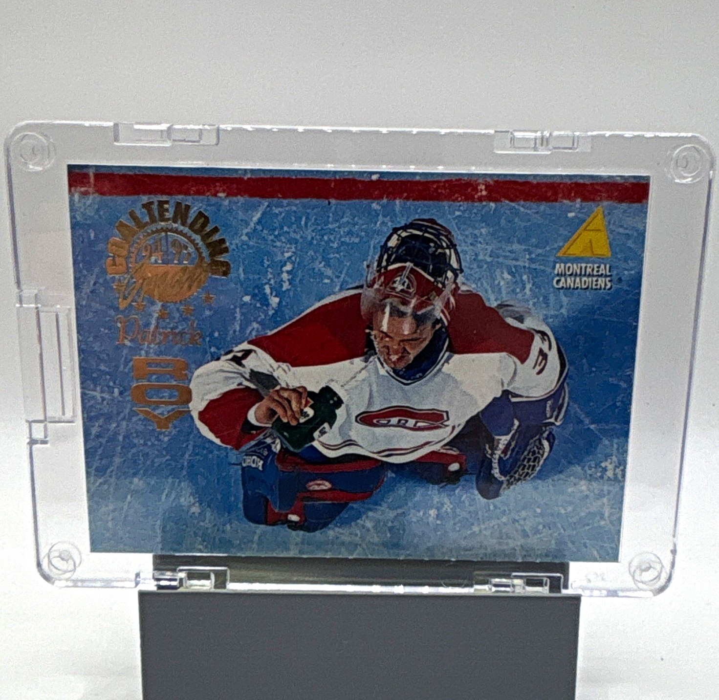 Pinnacle 1994-95 Goaltending Greats Insert Patrick Roy #GT5 Canadiens NHL