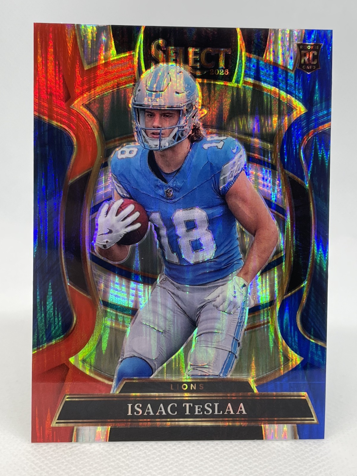 2025 Panini Select - Concourse Level Isaac Teslaa RC Red & Blue Shock Prizm