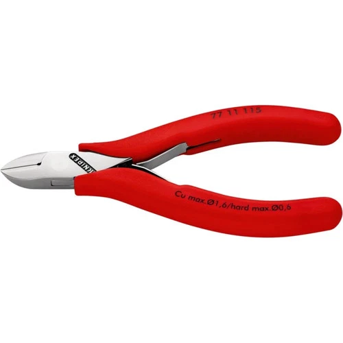 Knipex Elektr.Seitenschneider 115mm Form1poliert , 7711115