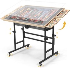 Puzzle Table 2000 Pieces 40.16"x28.5" Adjustable Height 45  Tilting with NEW