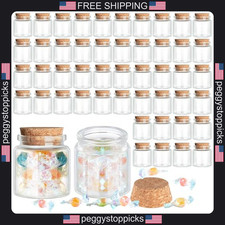 24 Pack Small Glass Jars with Cork Lids for DIY Crafts and Decorations