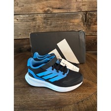 Adidas Kids Runfalcon 5 ELC Black Blue Running Shoes HP5899 Size 12K
